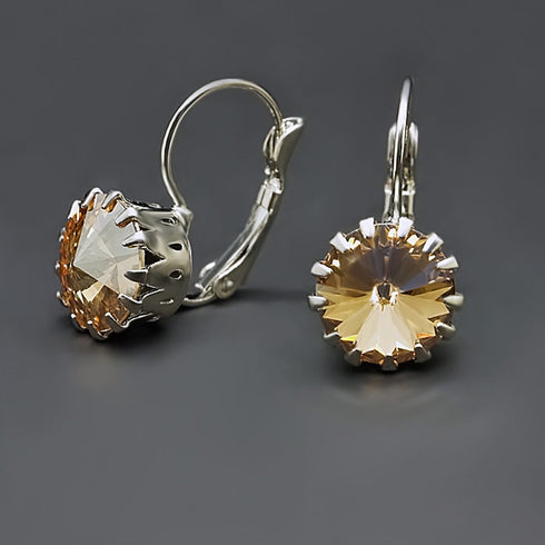 Auskari "Vintāžš VI (Golden Shadow)" ar Swarovski™ kristāliem